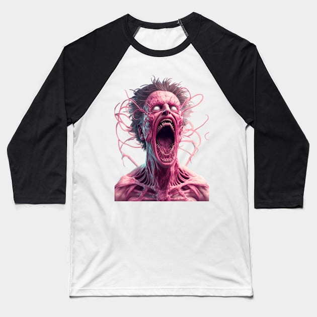 Scary Face Baseball T-Shirt by Koszulki